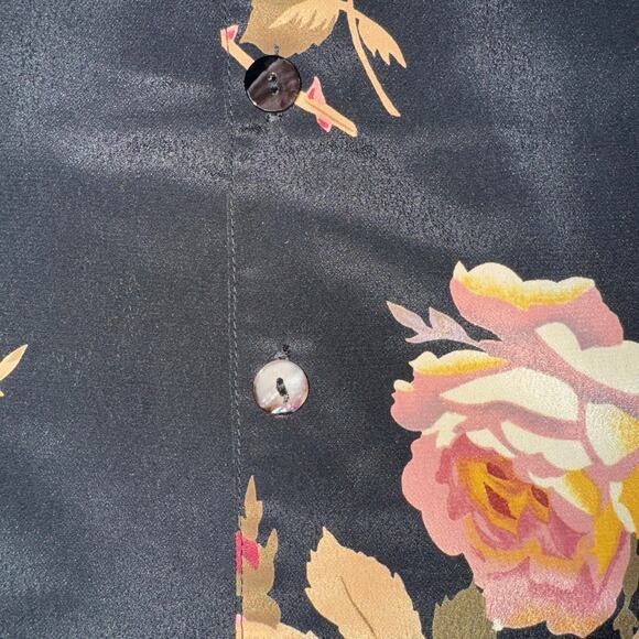 Vintage 90s Floral Mini Skirt XS Dark romantic Grunge Whimisgoth Indie Boho - Picture 4 of 11